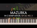 Frédéric Chopin - Mazurka in C sharp Minor, Op. 63, No. 3