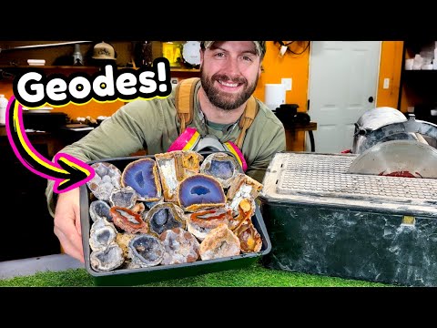 Stunning Geodes Cut Open to Reveal Inner Beauty!