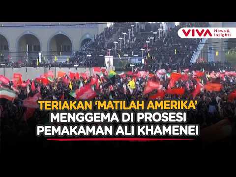 Warga Iran Marah! Teriakan ‘Matilah Amerika’ Menggema di Prosesi Pemakaman Ali Khamenei
