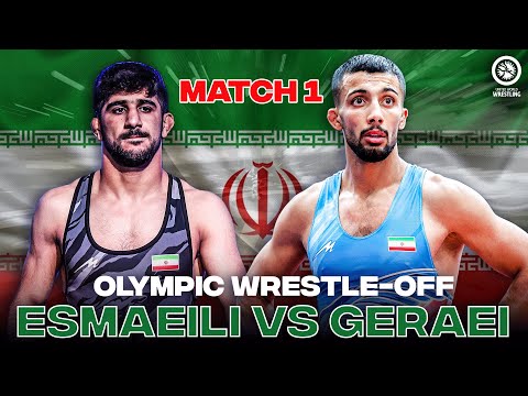 Paris 2024 Wrestle-Off Match 1: Mohammadreza GERAEI (IRI) vs Saeid ESMAEILI LEIVESI (IRI)