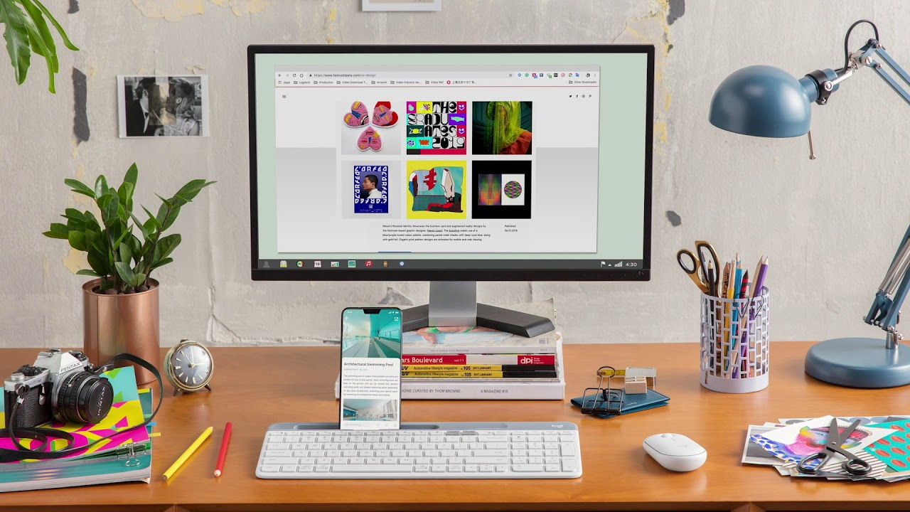 Клавiатура Logitech (K580) Slim 920-009275 video preview