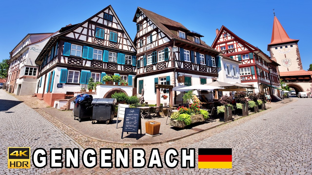 Gengenbach Germany 🇩🇪 Historic Old Town Walking Tour in Black Forest 4k 60 fps 🇩🇪