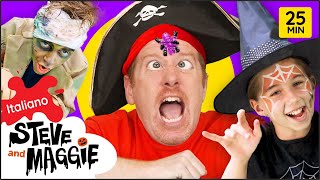 Felici Canzoni di Halloween con Steve e Maggie Italiano | Storie Magiche + PIÙ per Bambini