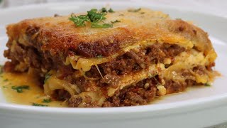 Download lagu Easy Homemade Lasagna Recipe  | How To Make Lasagna Without Ricotta Cheese mp3