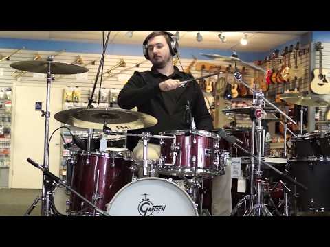 Gretsch Energy 4 Piece Street Kit With Hardware (18/12/14/14SN) Ruby Sparkle image 3