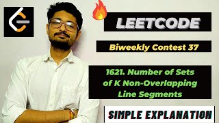 YouTube video '1621. Number of Sets of K Non-Overlapping Line Segments | Leetcode biweekly contest 37 | LEETCODE'