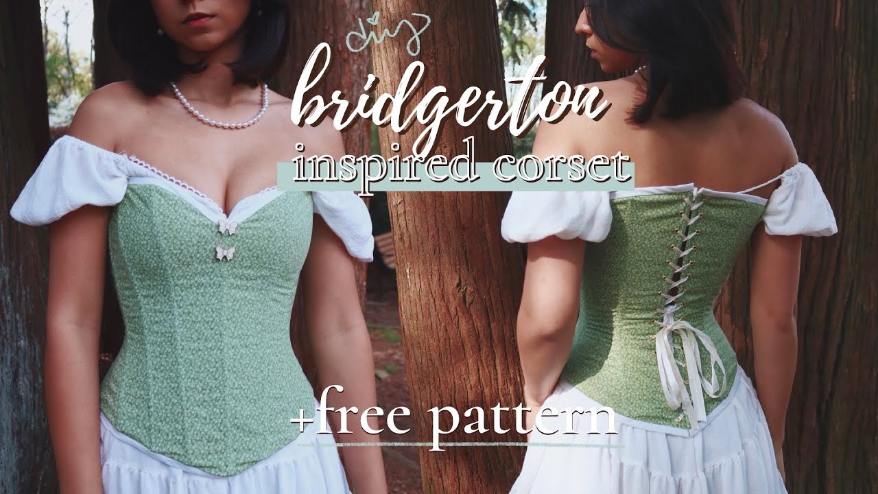 Making a Bridgerton Inspired Corset + FREE Pattern (Using my New AFFORDABLE Sewing Machine!!!)
