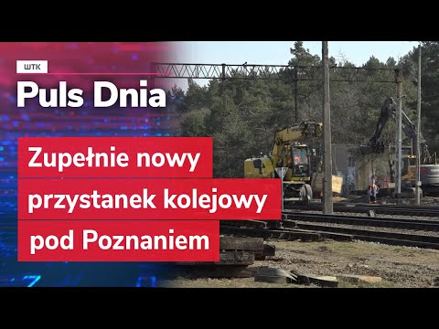 A brand new train station near Poznań. Reconstruction of the Poznań railway bypass is underway.