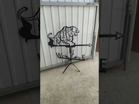 Флюгер Тигр, флюгер на крышу с металла 2 мм. - фото 1 - id-p1466752322