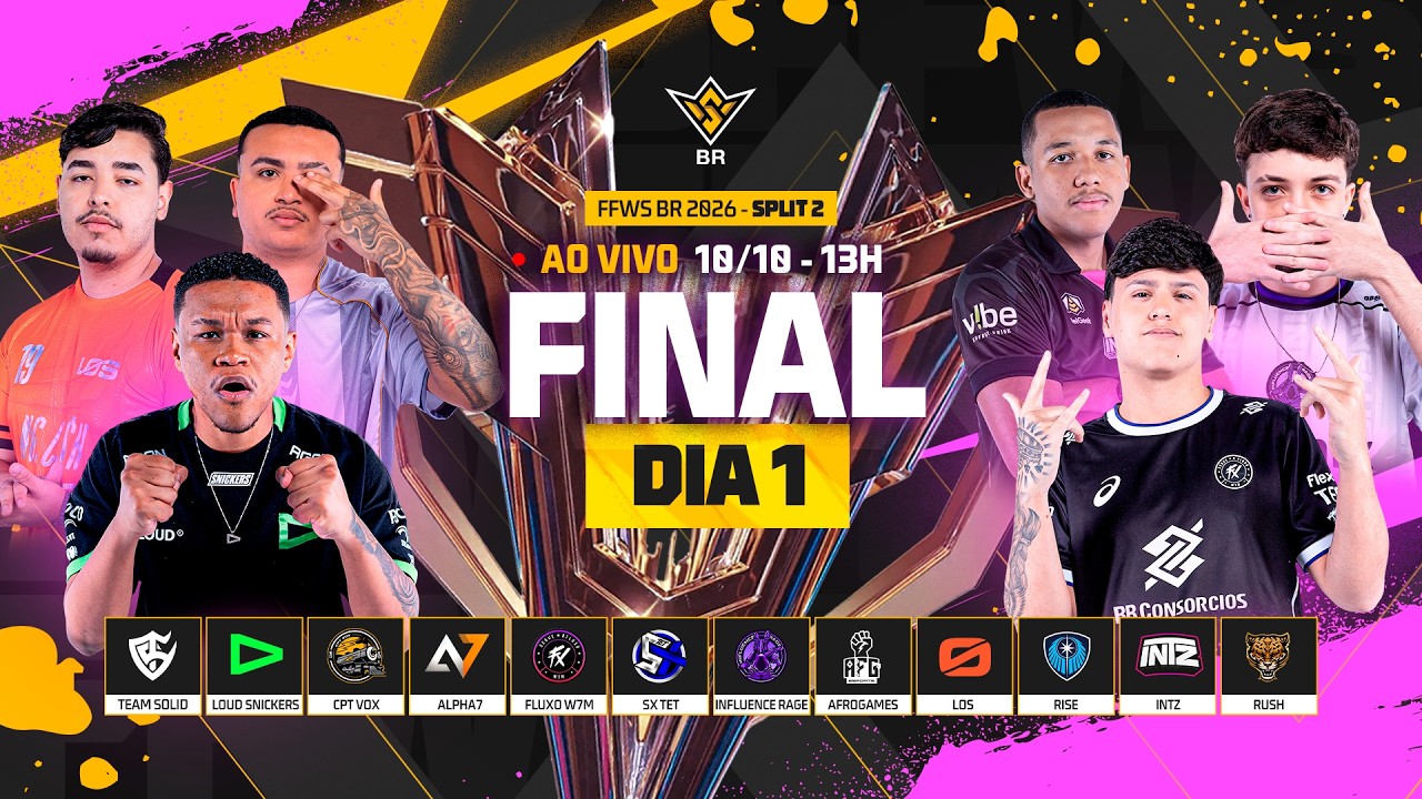 🔴 FREE FIRE AO VIVO: FFWS BRASIL SPLIT 2 - GRANDE FINAL | DIA 1