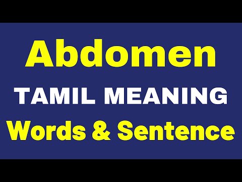 Abdomen - Best Tamil Meaning | Abdomen Words & Sentences Examples in Tamil