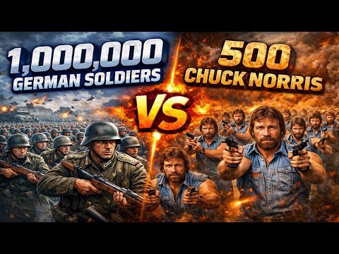 1,000,000 German Soldiers vs 500 Chuck Norris 😱🔥 | The Most Unfair Battle Ever