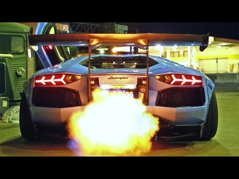 INSANE FLAMES! Lamborghini Aventador LP720-4 Ft. Liberty Walk/Armytrix/Airrex/Forgiato