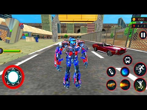 Future Police Robot Wars - Robot Car Bus Transform Game 2021 - Android Gameplay
