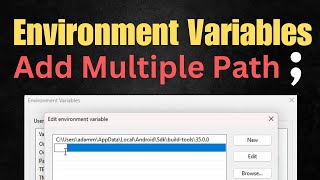 How to add multiple path in environment variables