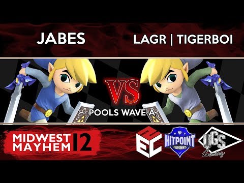 Midwest Mayhem 12 Pools - Jabes (Toon Link) Vs. LAGr | tigerboi (Toon Link)