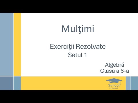 Multimi de numere naturale - Exercitii rezolvate - Setul 1
