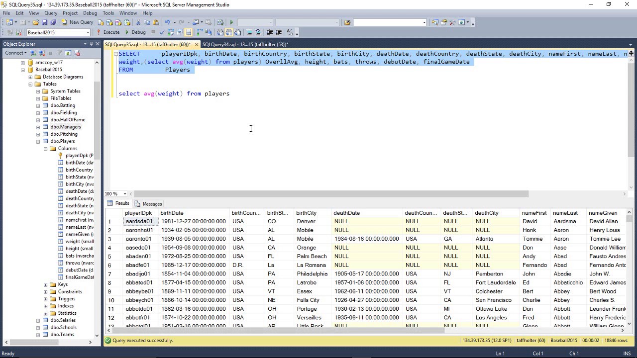 Problem 5 Advanced SQL