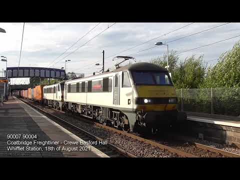Two Pairs of ex-Anglia 90's on Intermodals from Coatbridge: 18/08/21