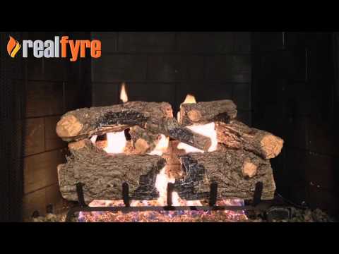 Peterson Real Fyre Burnt Rustic Oak Gas Logs Video