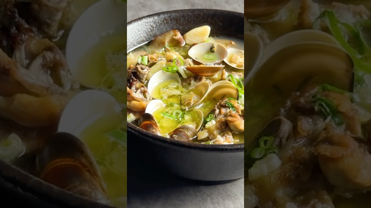 【普橘教你做】 蒜頭蛤蠣香菇雞湯#普橘島食譜教學 #gamaisland #普橘島 #員工餐廳 #員工餐 #私廚 #全台最狂員工餐廳 #美食 #料理 #food  #chef #蒜頭蛤蠣香菇雞湯