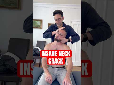 INCREDIBLY LOUD AND SATISFYING NECK CRACK!! #chiropractor #chiropractic #satisfying #asmr