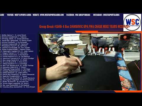Group Break #1848- 6 Box DANISOVIC SPA FWA CHASE MIXE YEARS MCDAVID DRAISAITL+