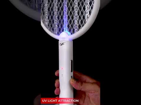 24 ENERGY 3 in 1 UV Light C type Charge Mosquito Racquet + Stand ...