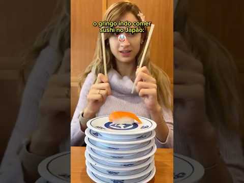 Gringo vs Japonês com Sushi 😂😂😂 #japão #sushi