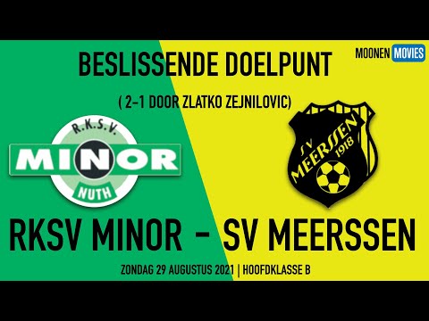RKSV Minor-SV Meerssen; het winnende doelpunt  29-08-2021