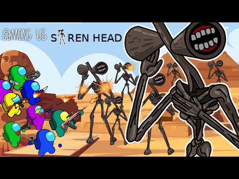 AMONG US VS SIREN HEAD | 어몽어스 VS 좀비 애니메이션