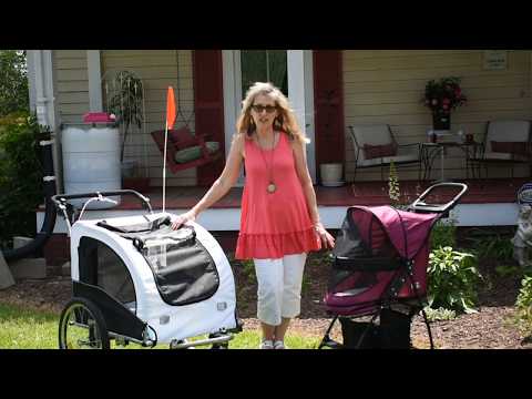 Side By Side Comparison Of Our Two Cat and Kitten Strollers