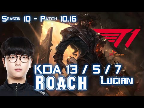T1 Roach LUCIAN vs WUKONG Top - Patch 10.16 KR Ranked