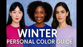 ❄️ Winter Personal Color Season Explained | Clear, Deep, & Dark