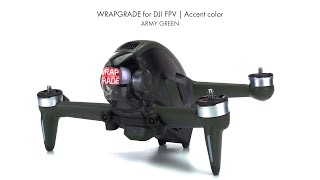 Wrapgrade for DJI FPV Accent Color | ARMY GREEN