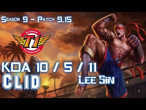 SKT T1 Clid LEE SIN vs GRAGAS Jungle - Patch 9.15 KR Ranked