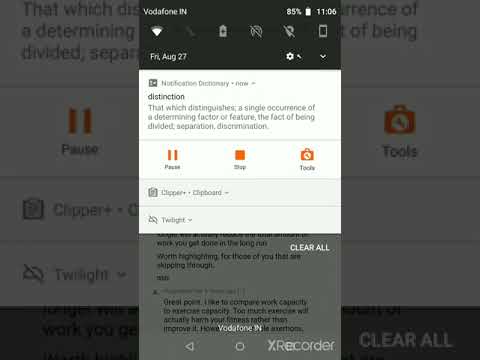 Notification Dictionary