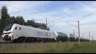 4K | Stadler EuroDual - ecco-rail with a new GBX Tank-train between Munich and Augsburg | 06.2025