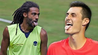 Tennis Most BIZARRE Match! | Dustin Brown vs Bernard Tomic (Circus Show?)