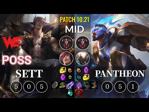 WE Poss Sett vs Pantheon Mid - KR Patch 10.21
