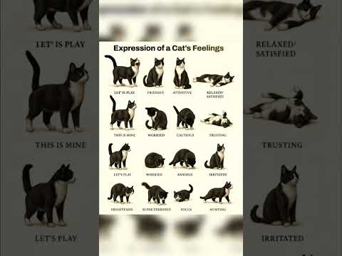 Learn how to understand your cat's body language and emotions with this helpful guide! #catbehavior