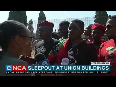 Bonginkosi Khanyile Union Building sleepout
