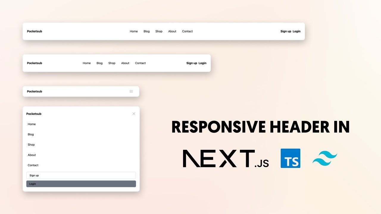 Responsive Header in NextJS and TailwindCSS