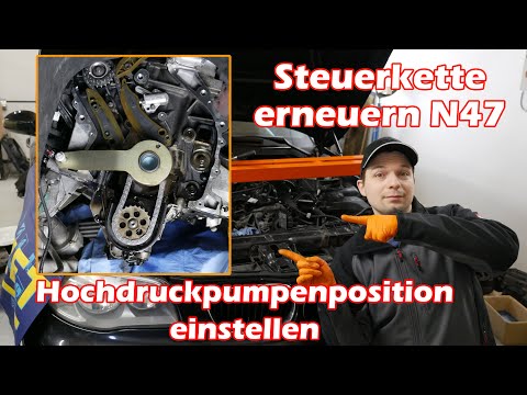 Timing chain replacement BMW N47 + high-pressure pump adjustment 118d 120d 320d E87 E81 E90 E91 X3