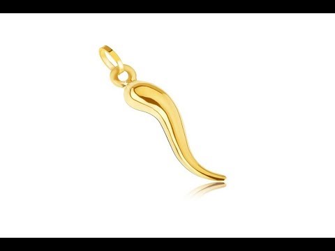 Biżuteria - Błyszcząca zawieszka z żółtego 585 złota - falisty trójwymiarowy wąż