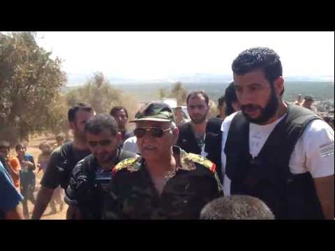 زيارة ميدانية أجراها العميد مصطفى الشيخ يتفقد فيها أحوال النازحين على الحدود السورية التركية