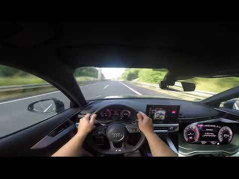 Audi A4 Avant 40 TFSI Benzin-Hybrid, Top Speed 242km/h ( No Speed Limit ) Drive on German Highway