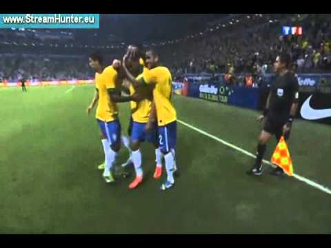 Brazil vs France 3-0 (Lucas Moura Penalty Goal ) Friendly Match 09/08/2013 HD