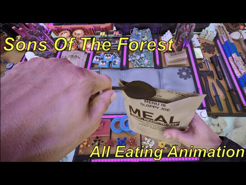 Sons Of The Forest-All Eating Food Animation
