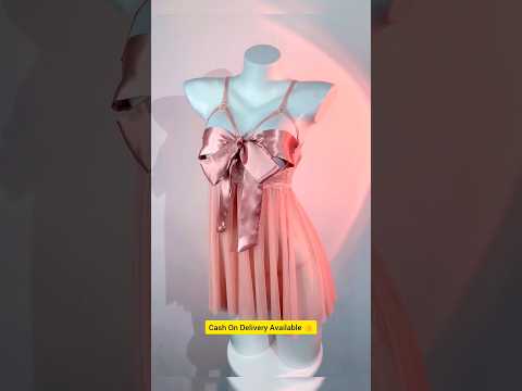 Beautiful Satin Silk Night Dress For Girls #Short #shorts #nightdress